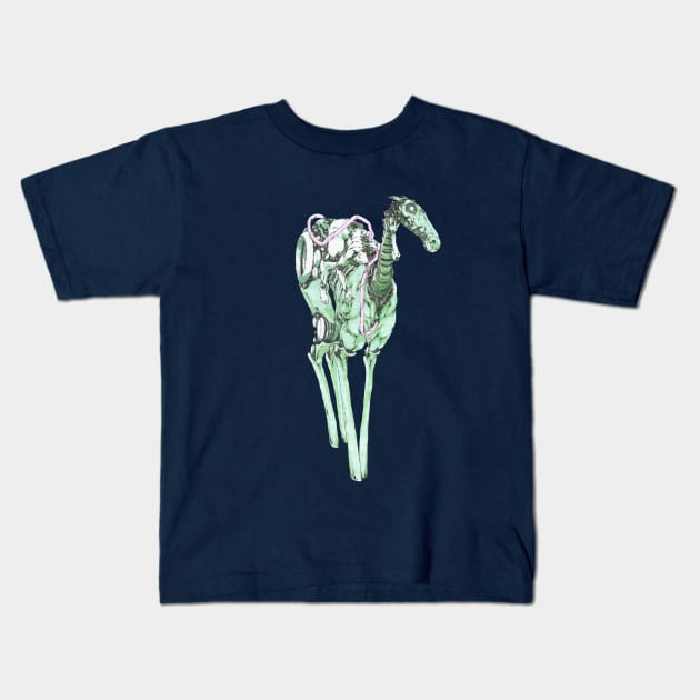 The rider is connected Kids T-Shirt by Takeshi Kolotov